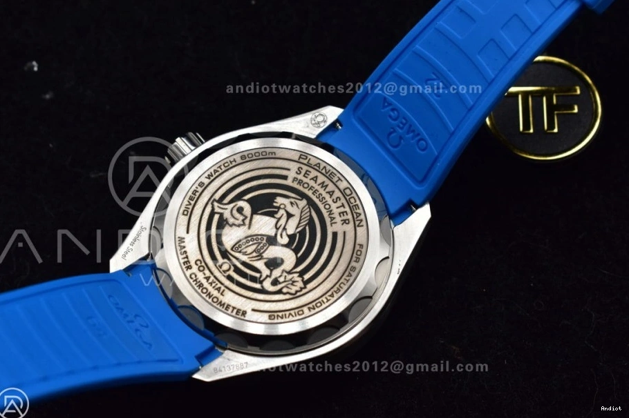 Bezel Ultra on White Deep Seamaster Edition Strap Dial 1:1 Blue Ceramic Black TF Rubber SS 6000M A2824 Best 0211